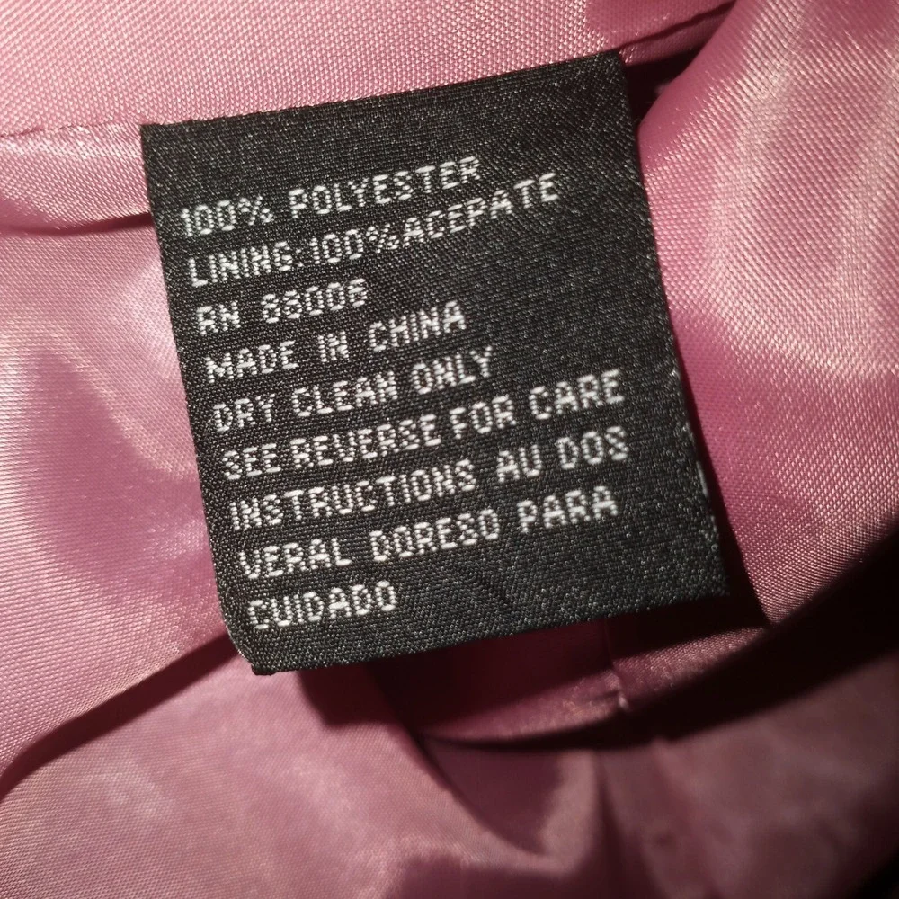 Terramina Size 8 Skirt Suit Pink Geometric Vintage Embroidered Jeweled